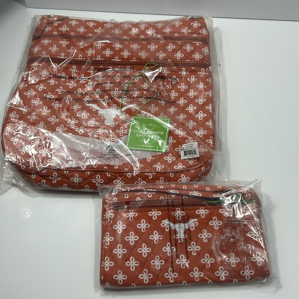Vera Bradley Triple zip hipster and wristlet University of Texas Longhorns